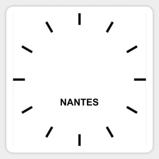 NANTES Time Zone Wall Clock Sticker